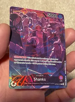 One Piece TCG Shanks Leader OP09-001 ALT Art English - 2nd anniversary eng - Image 3