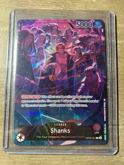 One Piece TCG - Shanks OP09-001 - Leader Alt Art English 2nd Anniversary Set NM - Image 1