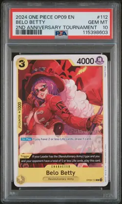 PSA 10 Belo Betty - OP09-112 - 2nd Anniversary Tournament 2024 One Piece - Image 1