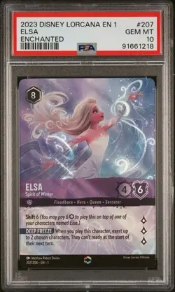Disney Lorcana 💫 Elsa Spirit of Winter First Chapter #207 Enchanted PSA 10 - Image 1