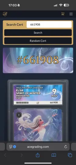 Disney Lorcana Elsa Spirit of Winter First Chapter Enchanted Card 207/204 ACE 9 - Image 3