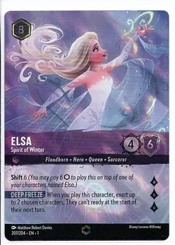 Disney Lorcana Elsa Spirit of Winter Holo The First Chapter Enchanted 207 /204 - Image 1