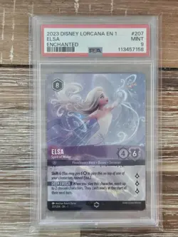 Disney Lorcana Elsa Spirit of Winter First Chapter Enchanted #207 PSA 9 EN - Image 1