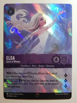 2023 DISNEY LORCANA THE FIRST CHAPTER ENCHANTED ELSA SPIRIT OF WINTER 207/204 - Image 4