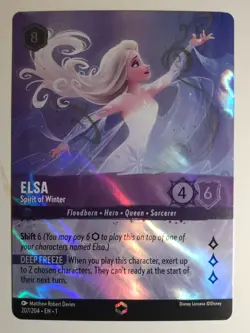 2023 DISNEY LORCANA THE FIRST CHAPTER ENCHANTED ELSA SPIRIT OF WINTER 207/204 - Image 5