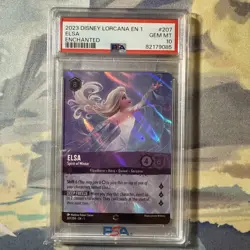 Elsa Spirit of Winter Lorcana First Chapter Enchanted # 207/204 Disney 💎PSA 10 - Image 1