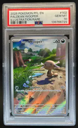 2025 Pokemon Phantasmal Flames Paldean Wooper Illustration Rare #102/094 PSA 10 - Image 1
