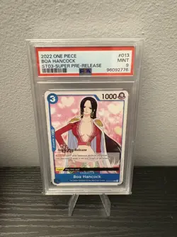 ONE PIECE SUPER PRE RELEASE ST03-013 BOA HANCOCK PSA 9 MINT - Image 1