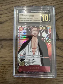 CGC 10 PRISTINE Shanks SEC PAR Alt Art OP01–120 One Piece Romance Dawn Japanese - Image 1