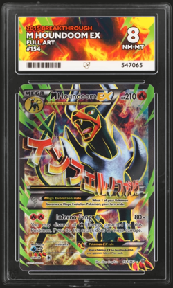 M Houndoom EX 154/162 XY Breakthrough Mega Evolution Pokemon Full Art Card ACE - Image 1