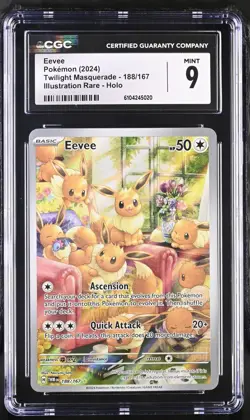 Eevee 188/167 Illustration Rare Twm En-twilight Masquerade Pokemon PSA CGC 9 - Image 1
