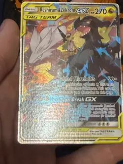 Pokemon TCG Reshiram & Zekrom GX 157/236 Cosmic Eclipse Tag Team NM potential 10 - Image 2