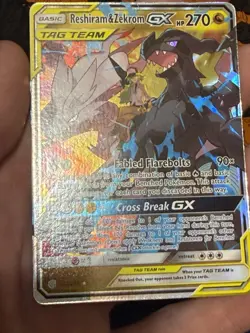 Pokemon TCG Reshiram & Zekrom GX 157/236 Cosmic Eclipse Tag Team NM potential 10 - Image 3