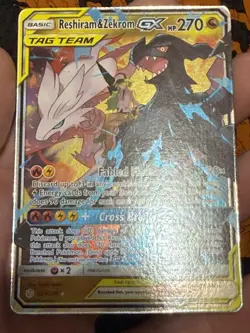 Pokemon TCG Reshiram & Zekrom GX 157/236 Cosmic Eclipse Tag Team NM potential 10 - Image 4