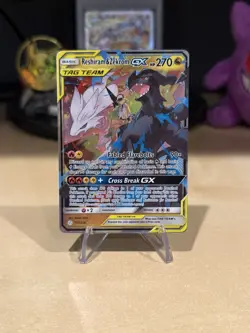 Pokemon TCG Reshiram & Zekrom GX 157/236 Cosmic Eclipse Tag Team Near Mint - Image 1