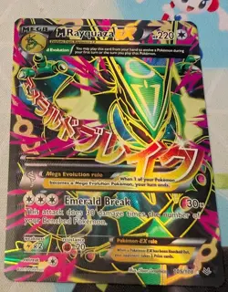 Pokemon TCG Mega M Rayquaza EX Holo Card 105/108 Roaring Skies - Image 1