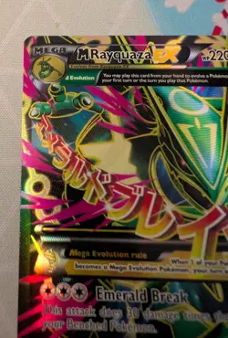 Pokemon TCG Mega M Rayquaza EX Holo Card 105/108 Roaring Skies - Image 2