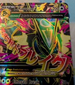 Pokemon TCG Mega M Rayquaza EX Holo Card 105/108 Roaring Skies - Image 3