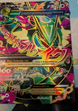 Pokemon TCG Mega M Rayquaza EX Holo Card 105/108 Roaring Skies - Image 4