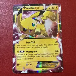 Pokemon - Pikachu EX - XY84 - Black Star Promo - HP/DMG - TCG - Image 1
