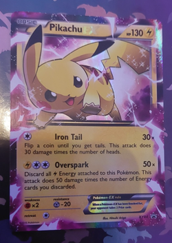Pokemon TCG Pikachu - EX XY84 XY Black Star Promos Holo - Image 1