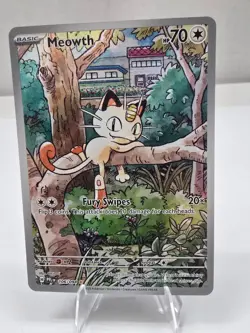 Pokemon Card TCG: Meowth 106/094 Holo Illustration Rare 2025 Phantasmal Flames - Image 1