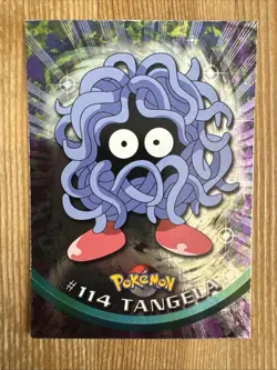 Pokemon Card - Tangela #114 - Pokemon Topps Series 2 - Silver Foil Blue Logo NM - Image 1