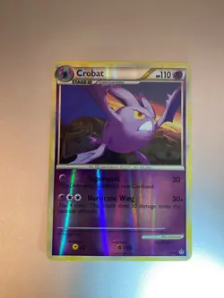 Pokemon TCG Crobat Reverse Holo Foil Rare Unleashed 14 Near Mint NM Plus+ Card - Image 1
