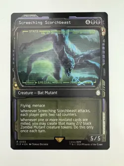 Screeching Scorchbeast Foil Showcase MTG Magic the Gathering Card NM Mint PIP - Image 1