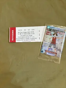 One Piece Monkey D Luffy US Voyage College Basketball Card Rutgers W P/U voucher - Image 1