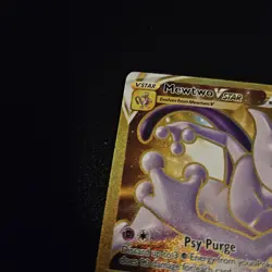 Pokemon Mewtwo VSTAR TCG Holo Card Secret Rare Gold 086/078 - Image 2