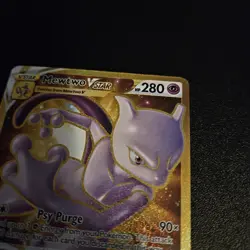 Pokemon Mewtwo VSTAR TCG Holo Card Secret Rare Gold 086/078 - Image 3