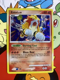 Pokemon TCG - Entei lv.43 4/132 Ice Holo - Secret Wonders - LP+ - Image 1