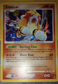 🏆ENTEI LV.43 POKEMON TCG Diamond & Pearl Secret Wonders Rare Holo 4/132 - Image 1
