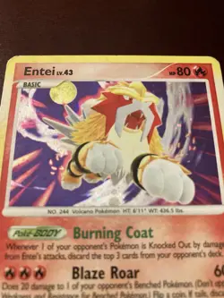 Entei LV.43 4/132 Secret Wonders Holo 2007 Pokemon TCG Card - Image 2