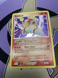 Pokemon TCG Entei lv.43 4/132 Holo Secret Wonders LP/MP - Image 2
