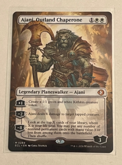MTG Ajani Outland Chaperone - Borderless - Lorwyn Eclipsed #284 - Image 1