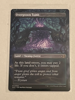 MTG Overgrown Tomb - Borderless - Lorwyn Eclipsed #350 - Image 2