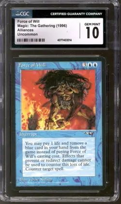 Magic MTG Alliances Force of Will CGC 10 GEM MINT *014 - Image 1