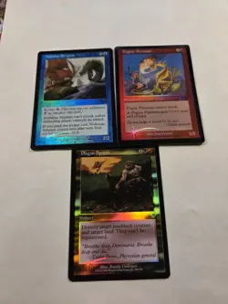 Vintage Old Border Magic The Gathering Foils Plague Spores Pygmy Pyrosaur ... - Image 1