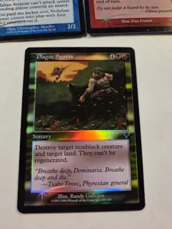 Vintage Old Border Magic The Gathering Foils Plague Spores Pygmy Pyrosaur ... - Image 3
