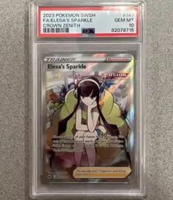 2023 POKEMON SWORD & SHIELD CROWN ZENITH #147 ELESA'S SPARKLE FULL ART PSA 10 - Image 1