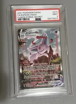 Espeon VMAX 270/264 Alt Art Secret Rare - PSA 9 Pokemon TCG Fusion - Image 1