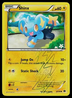 Pokemon Card - Shinx Next Destinies 42/99 Reverse Holo - Image 1