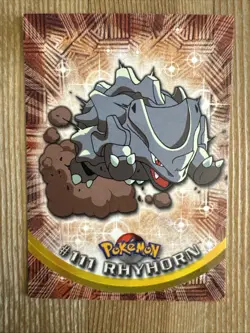 Rhyhorn #111 Topps Series 2 Non-Holo Blue Logo Pokemon TCG NM - Image 1