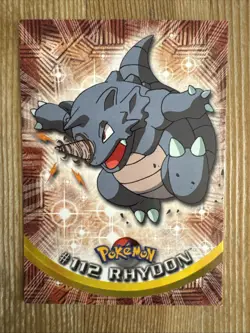 BLUE Label Rhydon #112 - Pokemon Topps Series 2 TV Animation Edition NM - Image 1
