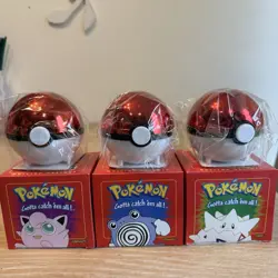 Pokemon Sealed Trio 23k Plated Trading Cards Jiggly Puff , Togepi & PoliWhirl - Image 1