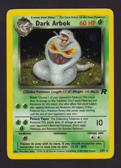 Vintage Pokemon TCG Dark Arbok 2/82 Team Rocket Holo LP/NM WOTC - Image 1