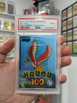 Pokemon Card 2000 PSA 9 HOUOU HO-OH Holo Foil Japanese BLUE Meiji Promo POP 34 - Image 1