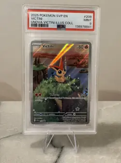 2025 POKEMON VICTINI BLACK STAR PROMO #208 PSA 9 - Image 1